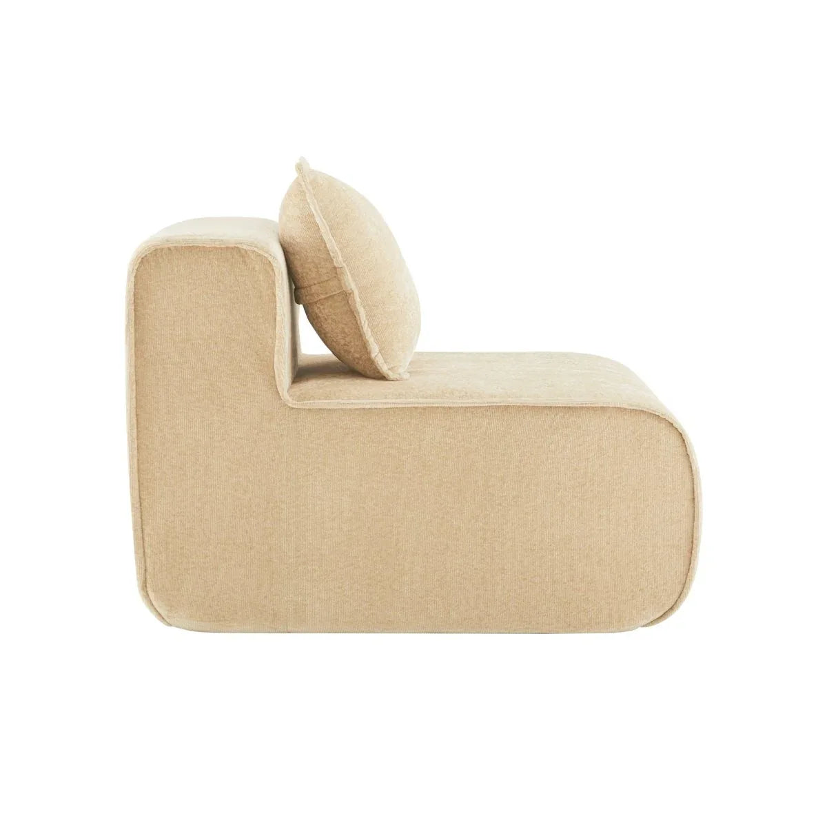 Velvet Modular Armless 1-Seat Sofa Light Camel - Omega Lifestyles