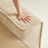 Velvet Modular Armless 1-Seat Sofa Light Camel - Omega Lifestyles