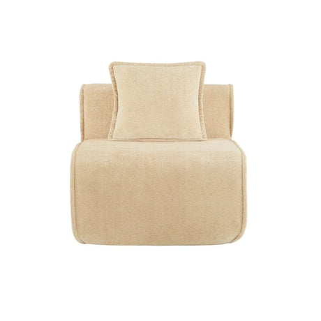 Velvet Modular Armless 1-Seat Sofa Light Camel - Omega Lifestyles