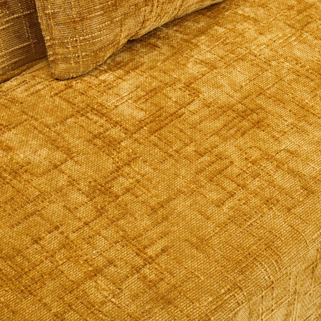 Yellow Curved 4-Seat Medium-Soft Chenille Sofa - Omega Lifestyles