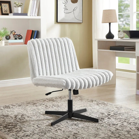 Adjustable Height 360-Degree Swivel Corduroy Office Chair - Omega Lifestyles