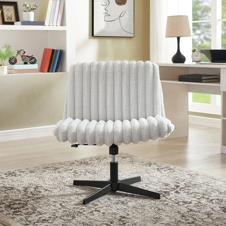 Adjustable Height 360-Degree Swivel Corduroy Office Chair - Omega Lifestyles