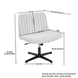 Adjustable Height 360-Degree Swivel Corduroy Office Chair - Omega Lifestyles