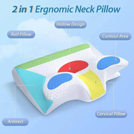 Ergonomic Cervical Memory Foam Pillow For Neck Pain - Omega Lifestyles