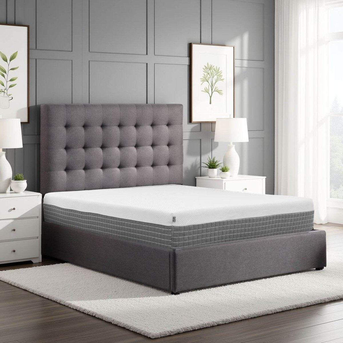 Medium 12 - Inch Hybrid Memory Foam Coil Twin XL Mattress - Bridgevine Home - Omega Lifestyles