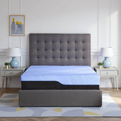 Medium Plus 12 - Inch Hybrid Cooling Latex Foam Twin XL Mattress - Bridgevine Home - Omega Lifestyles