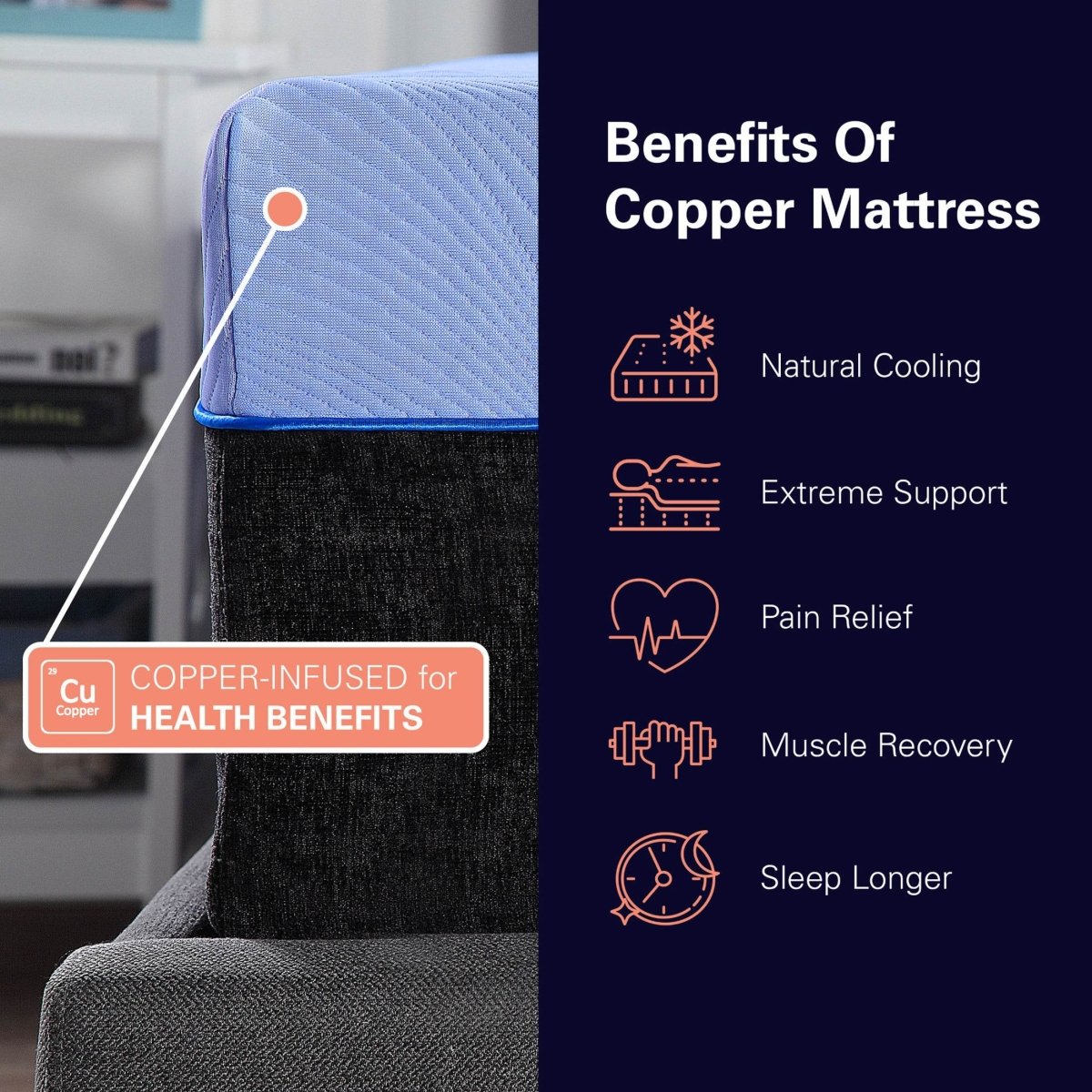 Medium 12-Inch Hybrid Cooling Gel Memory Foam Mattress - Sleep Galleria