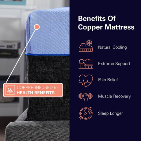 Medium 12-Inch Hybrid Cooling Gel Memory Foam Mattress - Sleep Galleria