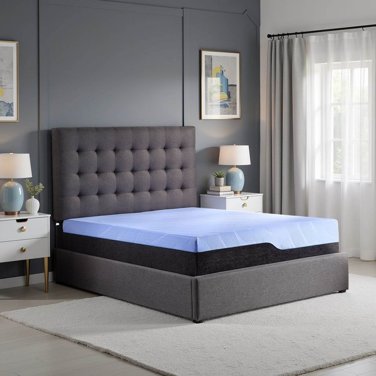 Soft 12 - Inch Hybrid Cooling Latex Foam King Mattress - Bridgevine Home - Omega Lifestyles