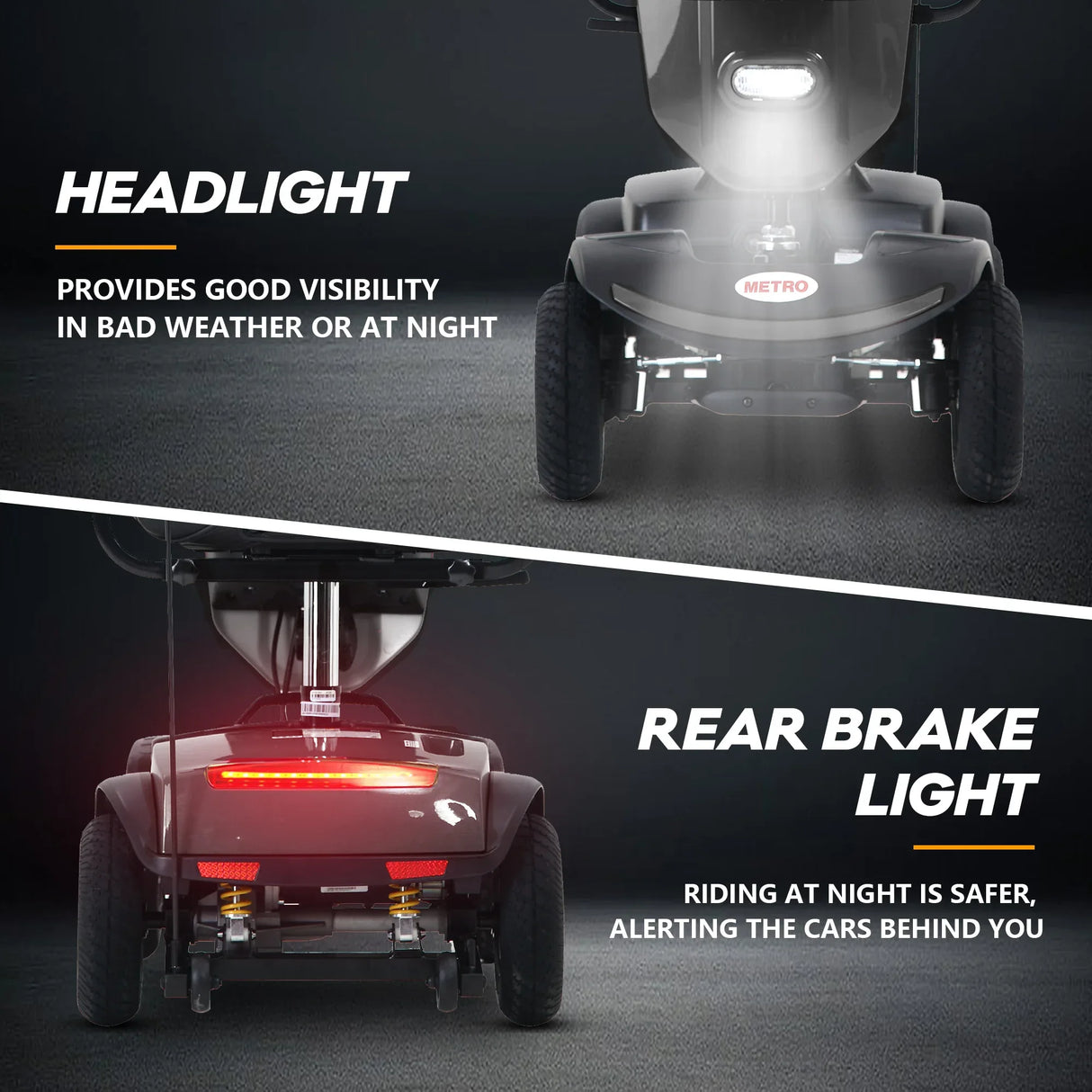 Outdoor Compact Mobility Scooter With Windshield Cup Holders USB - Omega Lifestyles