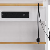 48-Inch Classic Kitchen Island With 2 Bar Stools and Power Outlet - Omega Lifestyles