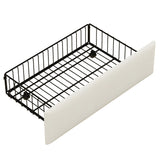 Twin PU Leather Daybed With Storage Drawers Charging Station - Omega Lifestyles