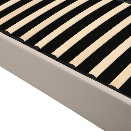 Queen Upholstered Platform Bed With Hydraulic Storage System - Omega Lifestyles
