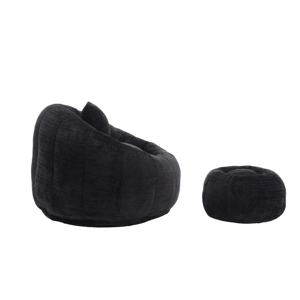 Chenille Memory Foam Lazy Sofa With Ottoman - Omega Lifestyles