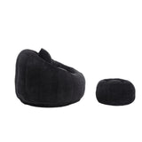 Chenille Memory Foam Lazy Sofa With Ottoman - Omega Lifestyles