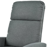 Manual Adjustable Recliner Chair Charcoal Polyester Upholstery - Omega Lifestyles