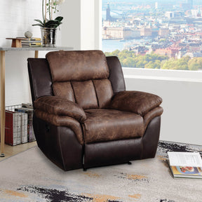 Power Motion Toffee Espresso Polished Tufted Recliner Chair - Omega Lifestyles