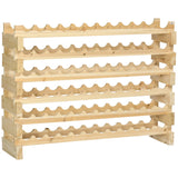 Natural Wood 72-Bottle Stackable Wine Rack Organizer - Omega Lifestyles