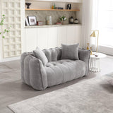 Chenille High Resilience Foam Cozy Bean Bag Chair - Omega Lifestyles