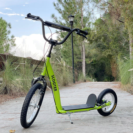Youth Adjustable Handlebar Kick Scooter With Inflatable Wheels - Omega Lifestyles
