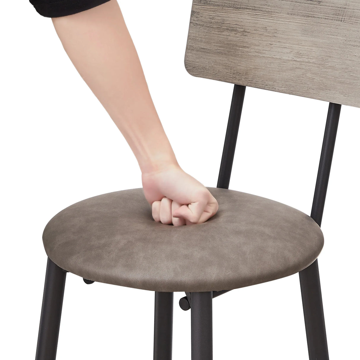 Bar Table Set With 4 PU Upholstered Soft Seat Stools - Omega Lifestyles