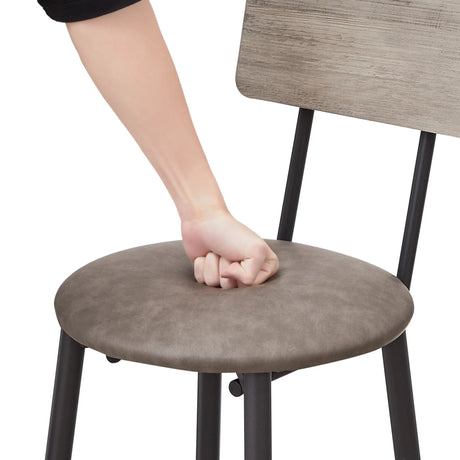 Bar Table Set With 4 PU Upholstered Soft Seat Stools - Omega Lifestyles