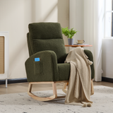 Modern Teddy Upholstered Nursery Glider Rocking Chair