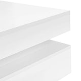 Modern High Gloss White Coffee Table With Drawers - Sleep Galleria