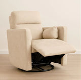 Manual Swivel Recliner With Super Soft Polyester Fabric - Omega Lifestyles