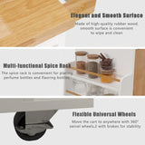 Engineered Wood Kitchen Island Cart With Spice Rack - Omega Lifestyles