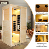 Single Person Spruce Wood Far Infrared Sauna - Omega Lifestyles