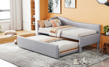 Twin Upholstered L-Shaped Daybed With Pop-Up Trundle - Omega Lifestyles