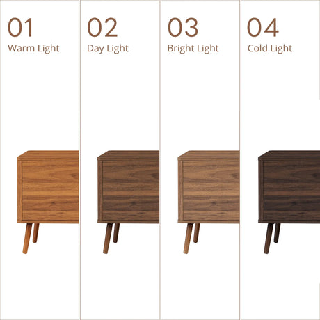 Modern Walnut Fluted Door 78-Inch TV Stand - Omega Lifestyles