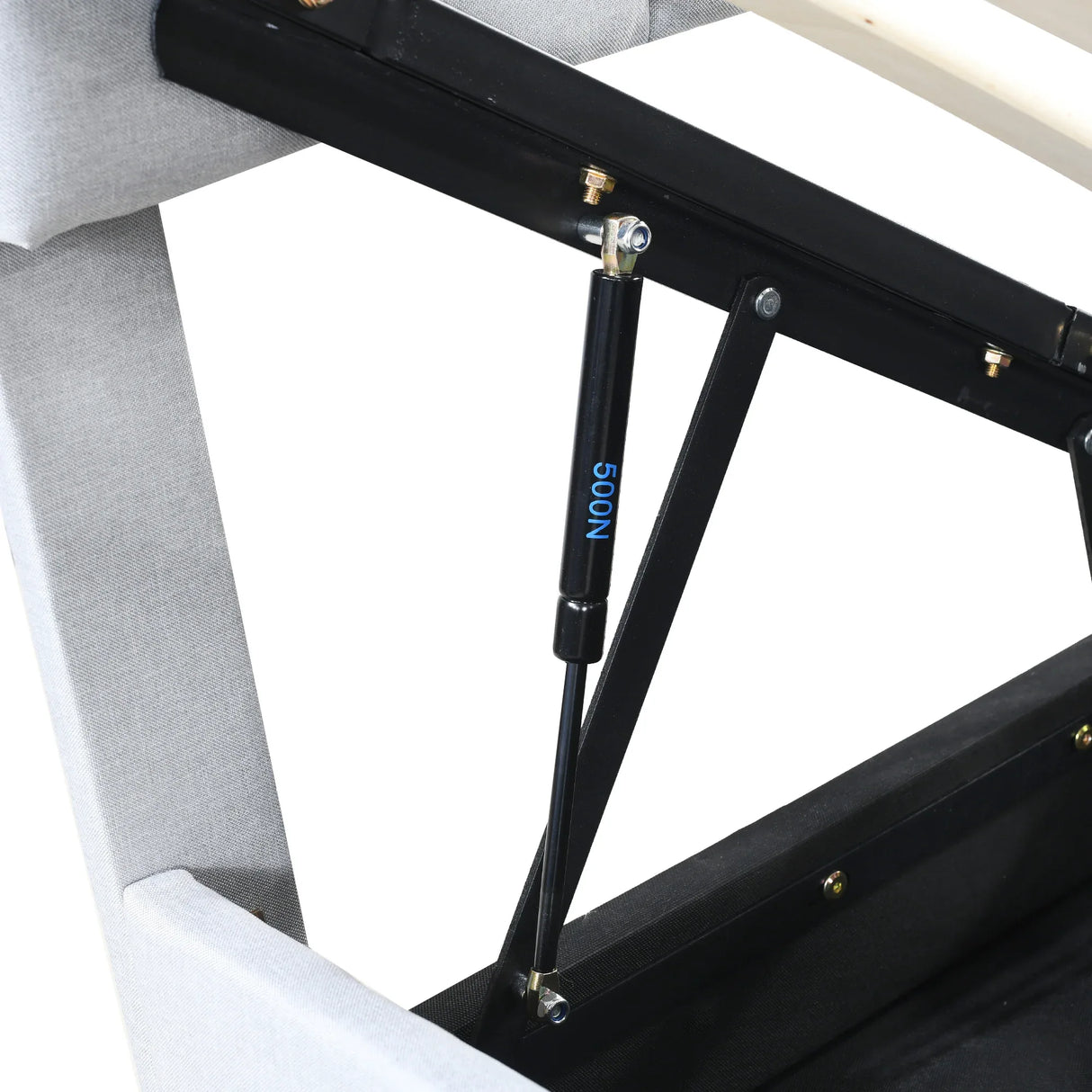 Twin Upholstered Platform Bed With Hydraulic Storage - Omega Lifestyles