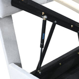 Twin Upholstered Platform Bed With Hydraulic Storage - Omega Lifestyles