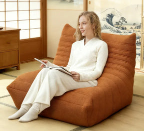 Plush High-Density Foam Teddy Fleece Bean Bag Chair - Omega Lifestyles