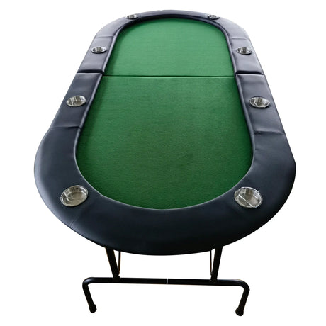 Foldable 73-Inch Modern Wood Poker Table With Cup Holders - Omega Lifestyles