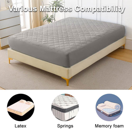 Ultrasonic Waterproof Cotton Mattress Protector Queen - Sleep Galleria