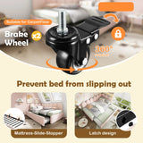 Pink Velvet Twin Daybed With Pull-Out Trundle Bed - Omega Lifestyles