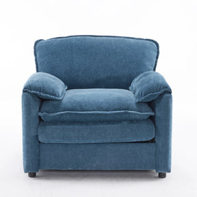 Oversized Chenille Lounge Chair With Thick Cushions - Omega Lifestyles