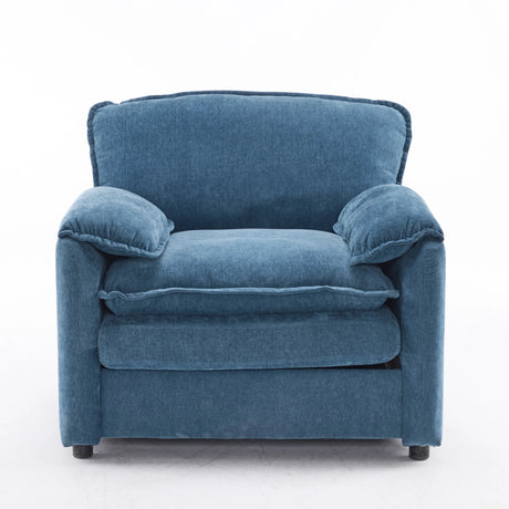 Oversized Chenille Lounge Chair With Thick Cushions - Omega Lifestyles