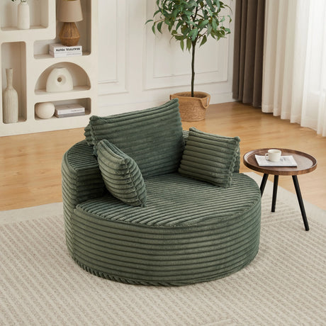Corduroy Foam Modular Sleeper Chair No Assembly Required - Omega Lifestyles