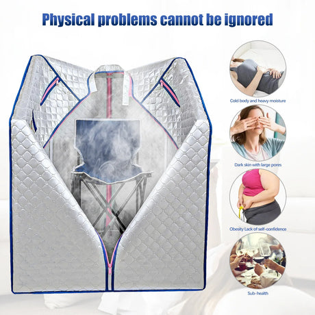 Portable Home Steam Sauna Tent With Chair And Remote - Omega Lifestyles