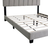 Adjustable Queen Upholstered Bed Frame With Linen Upholstery - Omega Lifestyles