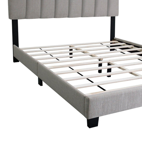Adjustable Queen Upholstered Bed Frame With Linen Upholstery - Omega Lifestyles