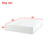 Medium 10-Inch Green Tea Infused Memory Foam King Mattress - Omega Lifestyles