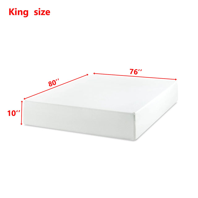 Medium 10-Inch Green Tea Infused Memory Foam King Mattress - Omega Lifestyles