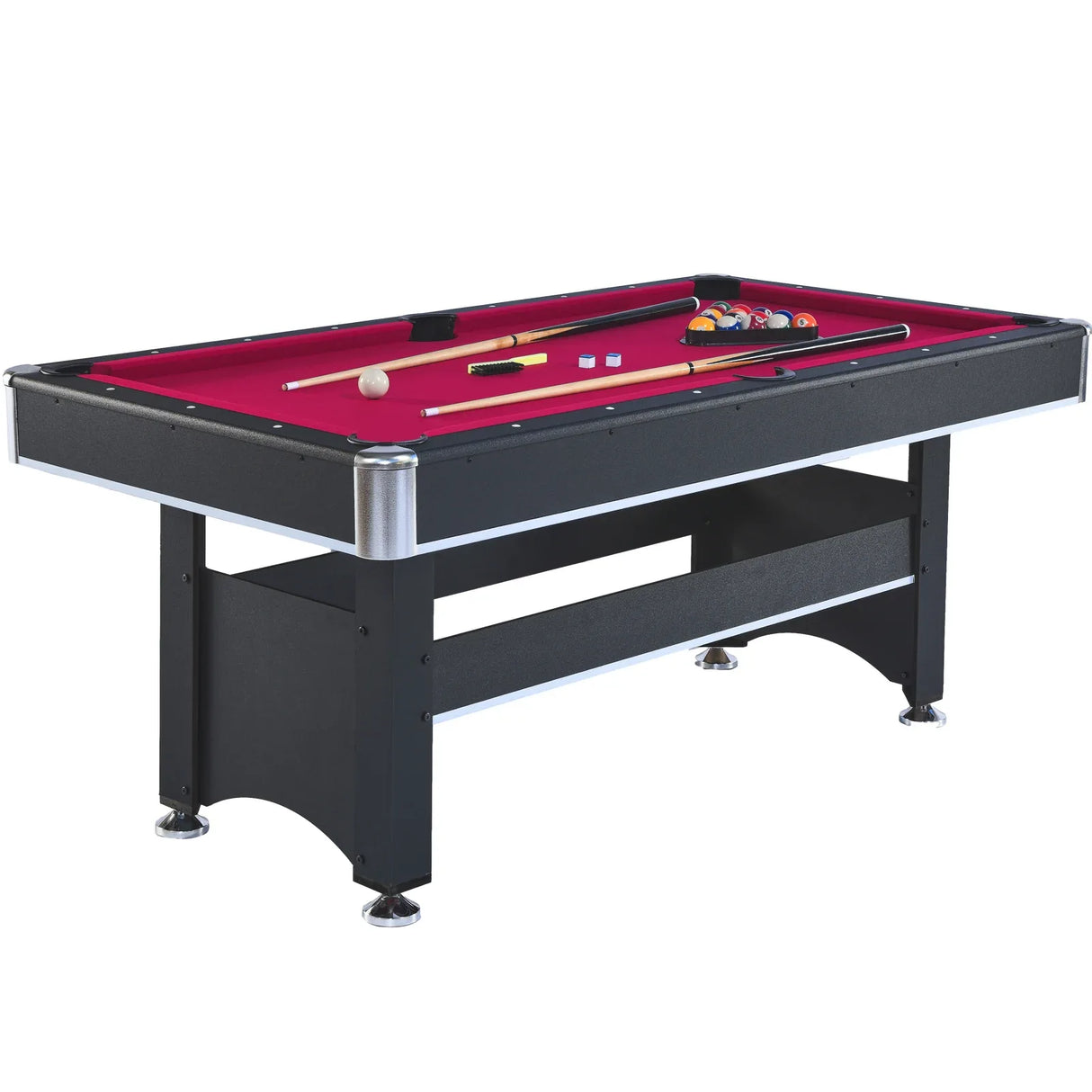 6-Foot Engineered Wood Pool Table With Tennis Top - Omega Lifestyles