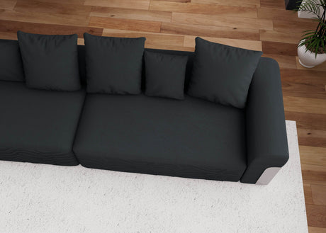 Oversized Modular Sectional Sofa With Chenille Cushions - Omega Lifestyles