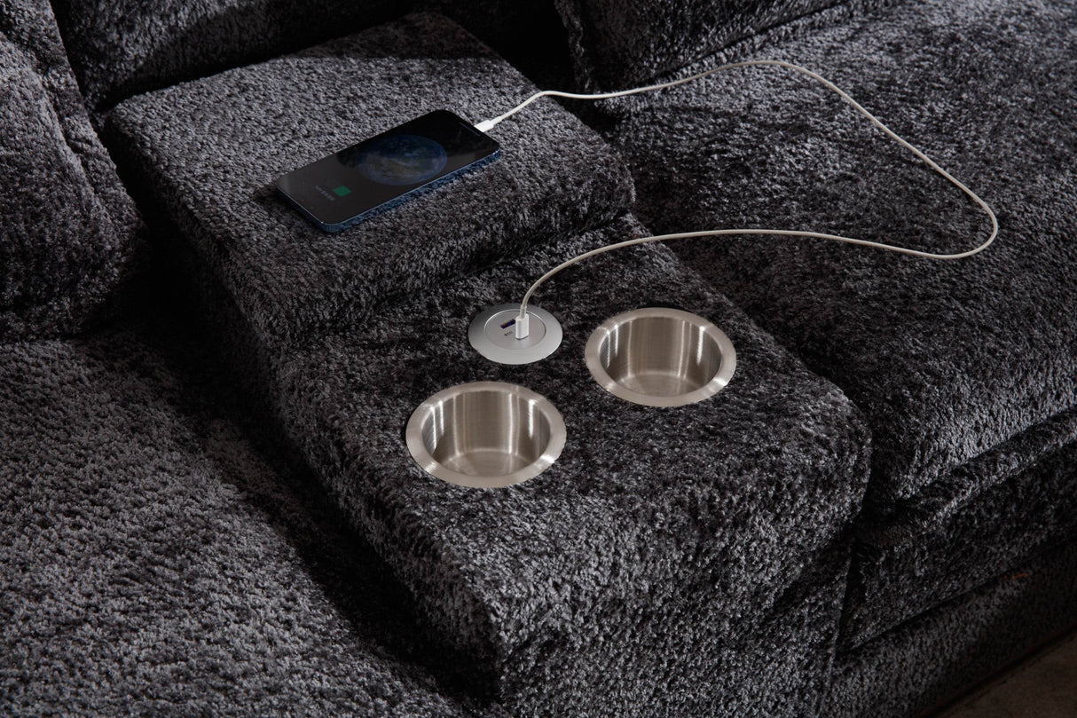 Modern U-Shaped 6-Seat Upholstered Sleeper Sofa - Omega Lifestyles